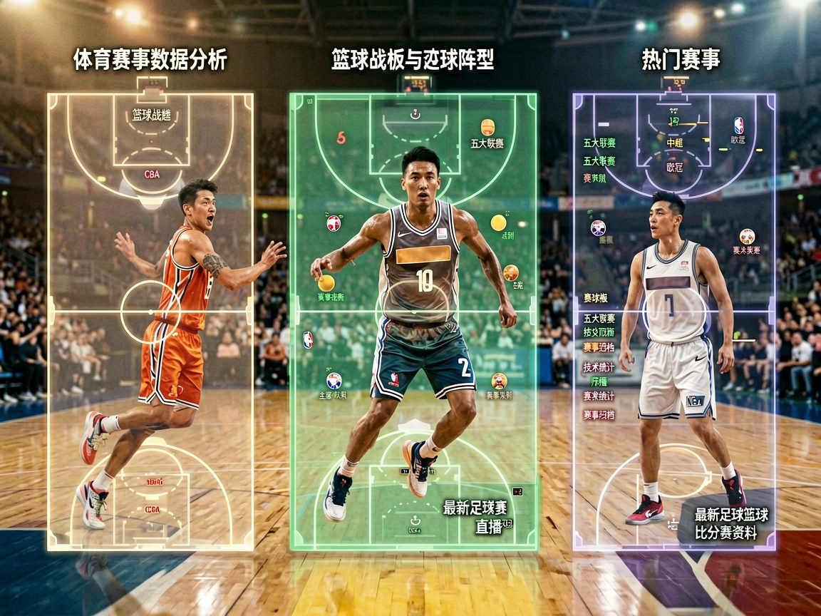 体育赛事数据分析图表，篮球战术板与足球阵型